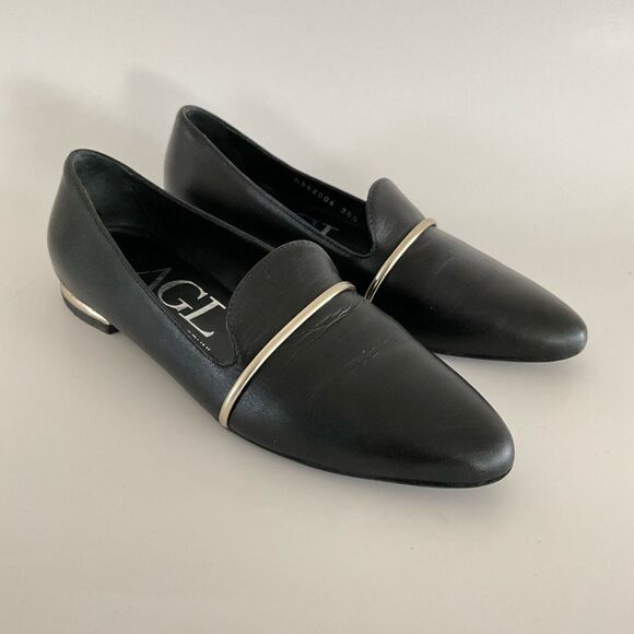 AGL Attilio Giusti Leombruni Leather Loafer Black 36.5 - Picture 11 of 11